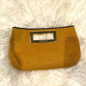 Tan Micheal Kors clutch Perfect for a Picnic
